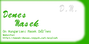 denes masek business card